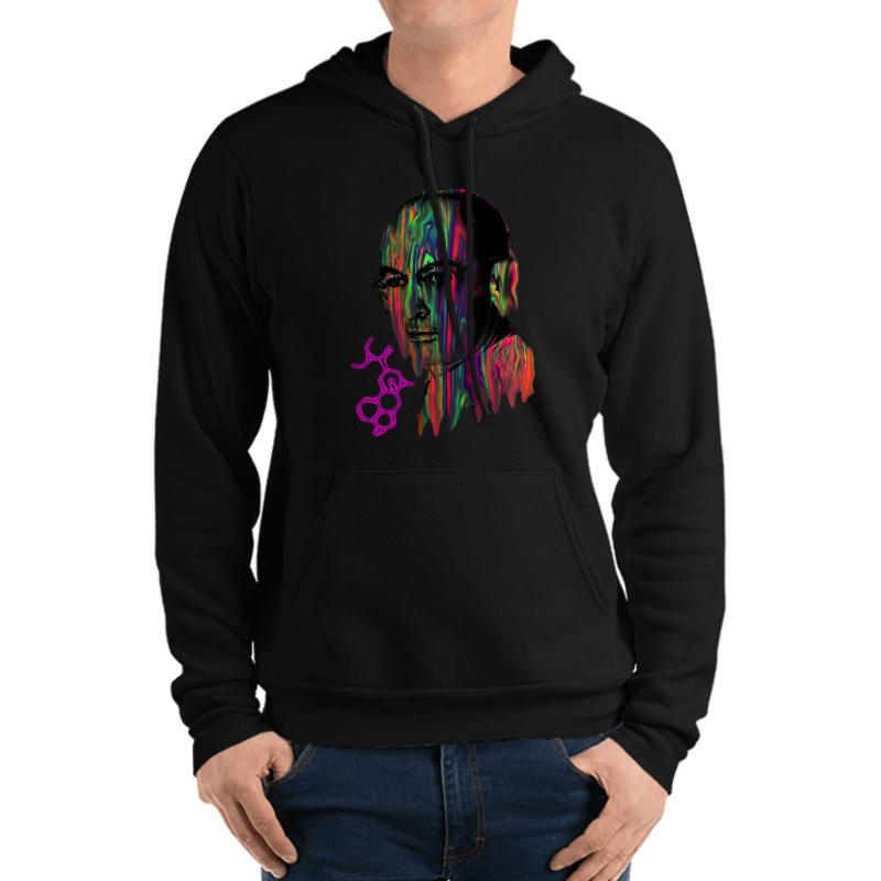 Albert Hoffman Lsd Portrait Unisex Hooded Sweatshirt Men Black