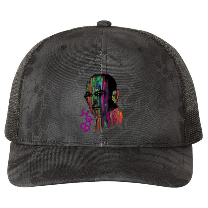 Albert Hoffman Lsd Portrait Richardson Premium Trucker Snapback Cap  Kryptek Typhon Black