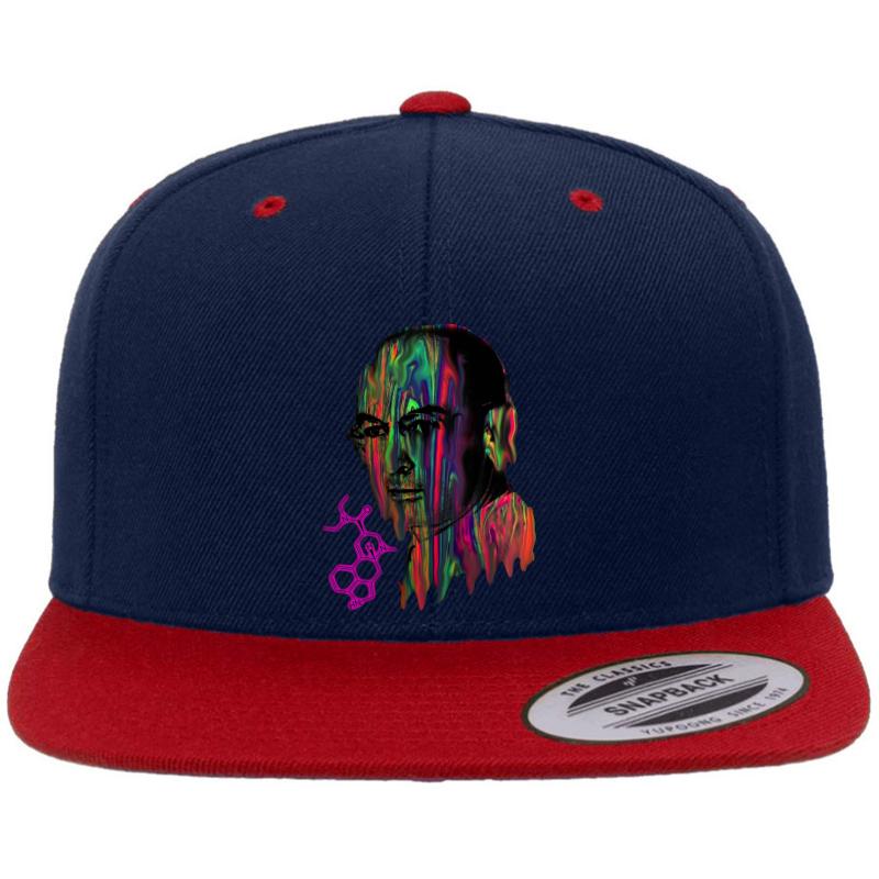 Albert Hoffman Lsd Portrait Premium Flat Bill Snapback Cap  Navy