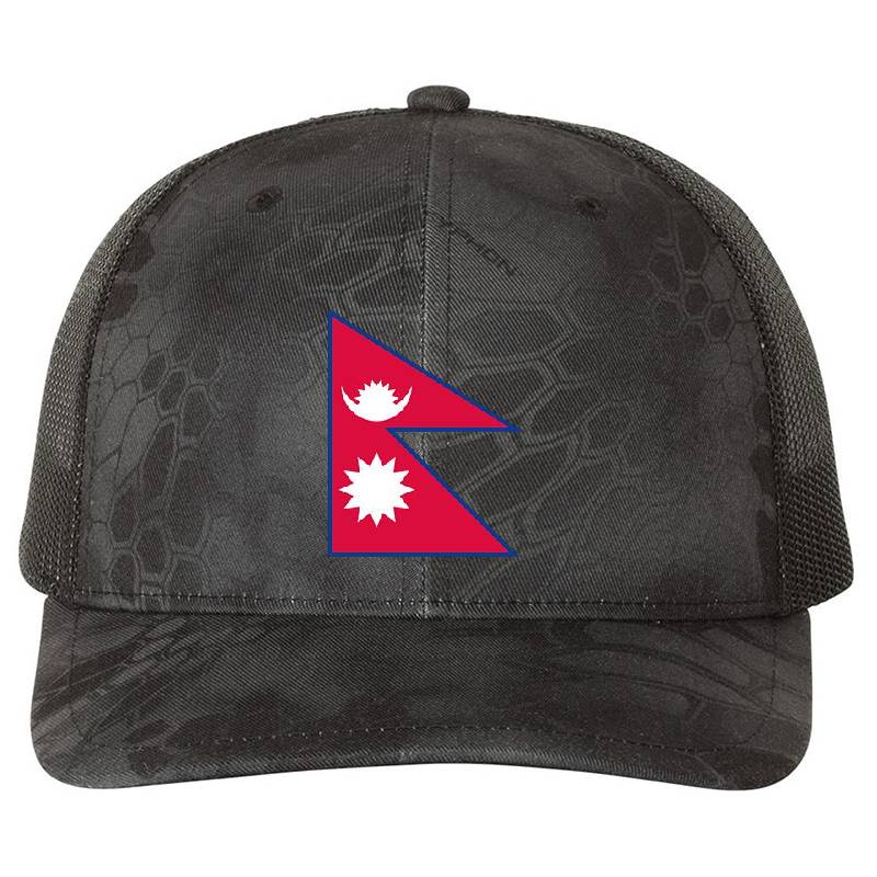Nepal flag Premium Flat Bill Snapback Caps