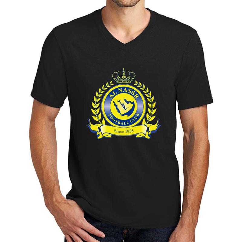 Al Nassr Fc Unisex V-Neck T-Shirt Men Black