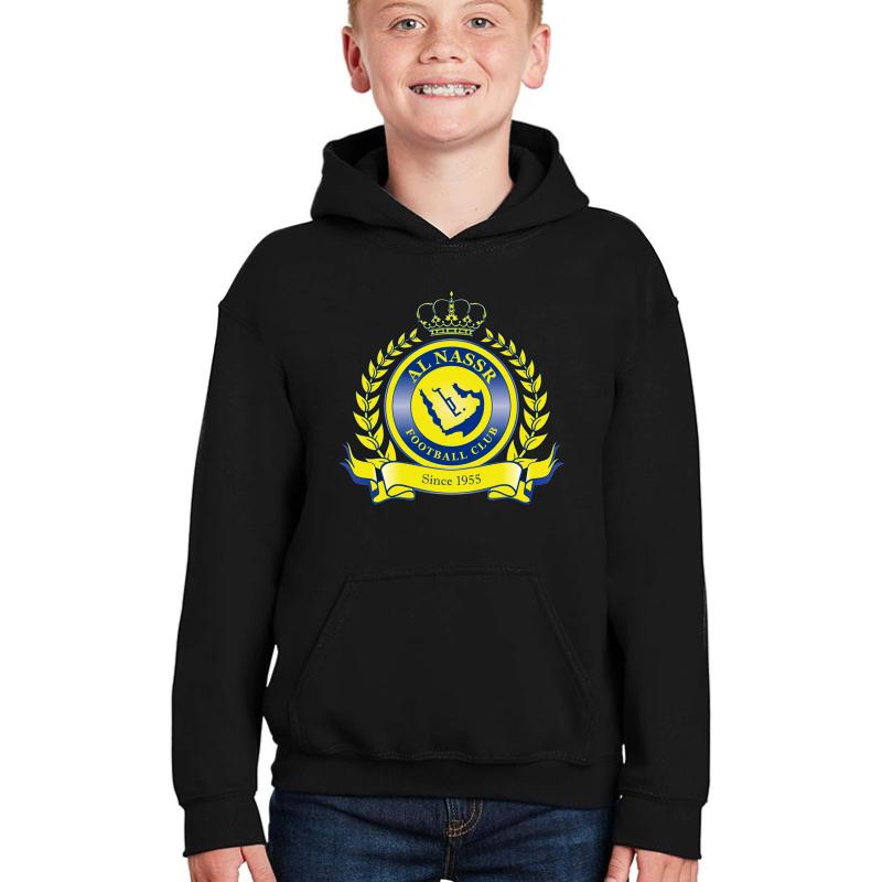 Al Nassr Fc Youth Hooded Sweatshirt Boy Black