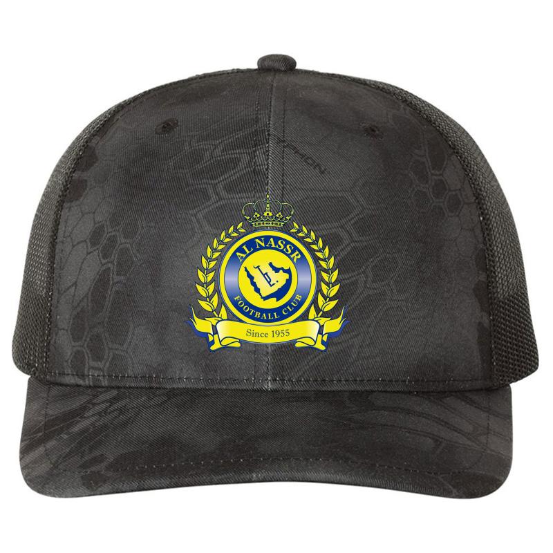 Al Nassr Fc Richardson Premium Trucker Snapback Cap  Kryptek Typhon Black