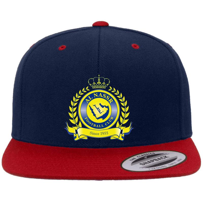 Al Nassr Fc Premium Flat Bill Snapback Cap  Navy