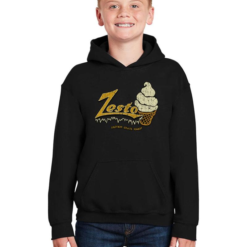 Zesto Drive-In Youth Hooded Sweatshirt Boy Black