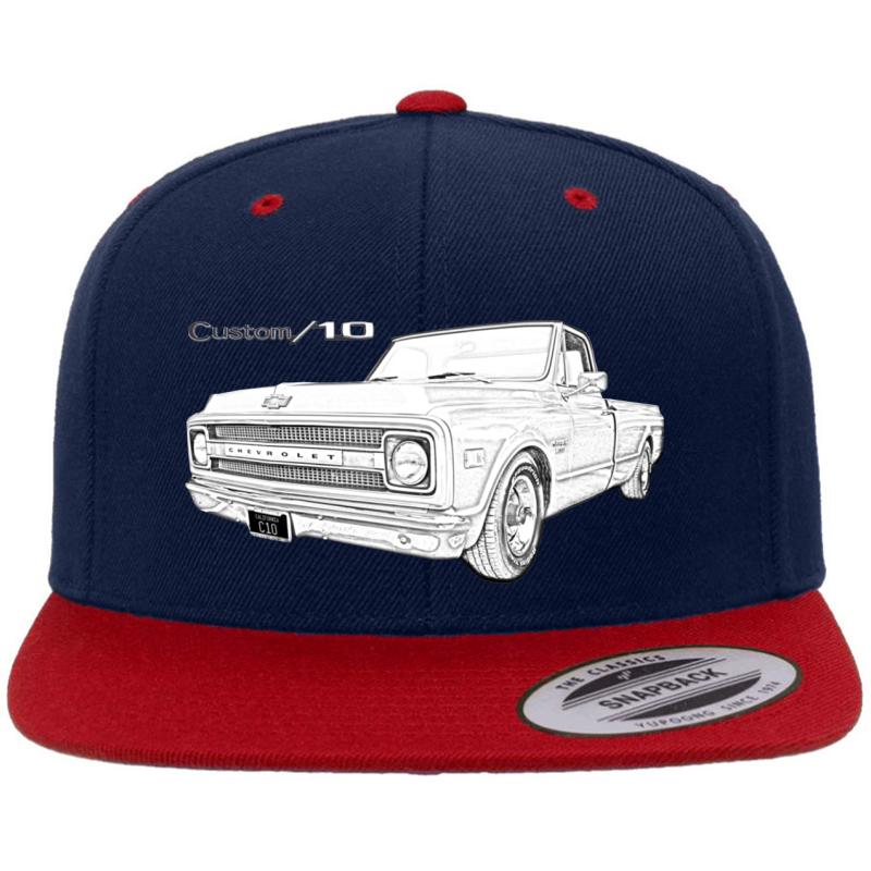 1970 C10 Premium Flat Bill Snapback Cap  Navy