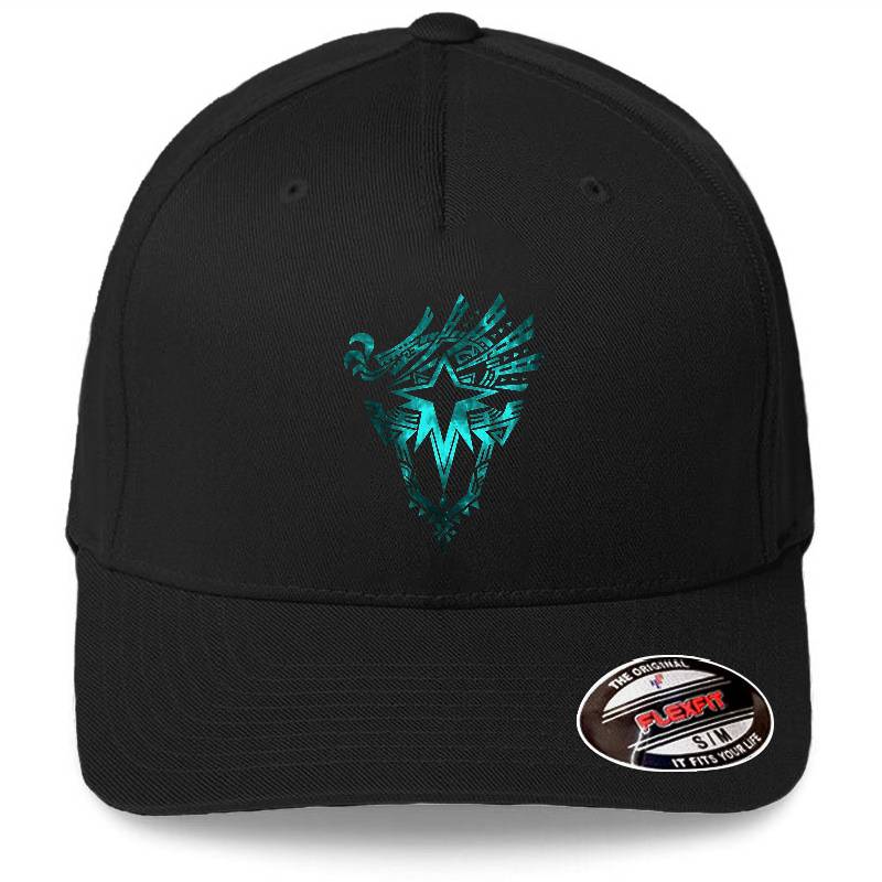 Monster Hunter World: Iceborne - Logo (Galaxy Design) Black Background Richardson Premium Trucker Snapback Caps
