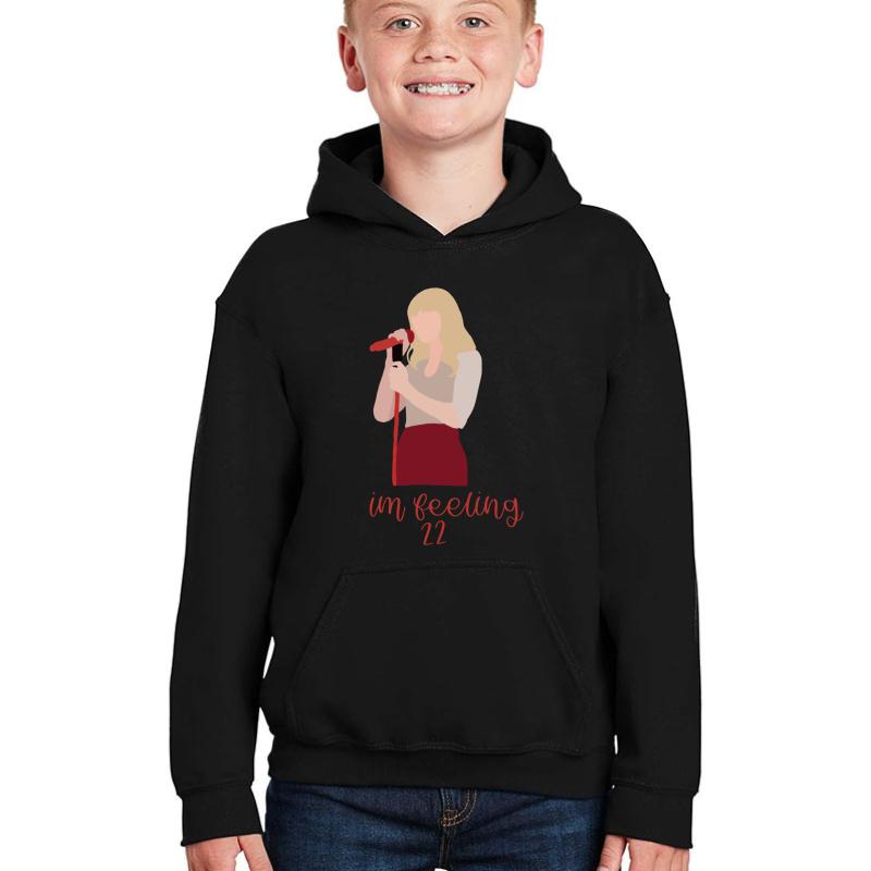 22 Taylor Swift Youth Hooded Sweatshirt Boy Black