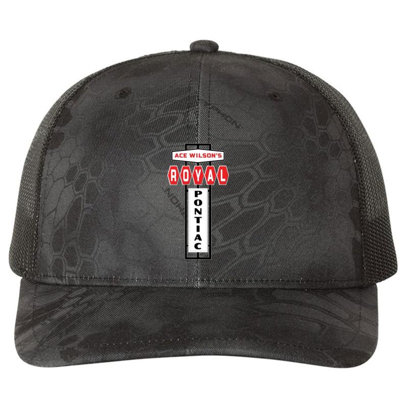 Ace Wilson's Royal Pontiac Dealership Sign Richardson Premium Trucker Snapback Cap  Kryptek Typhon Black