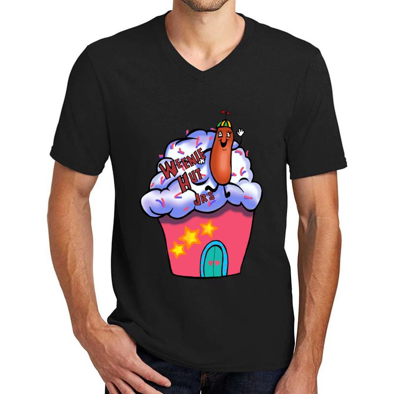 Weenie Hut Unisex V-Neck T-Shirt Men Black