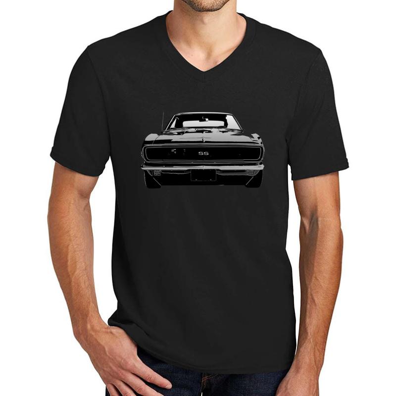 1968 Chevy Camaro Ss Unisex V-Neck T-Shirt Men Black