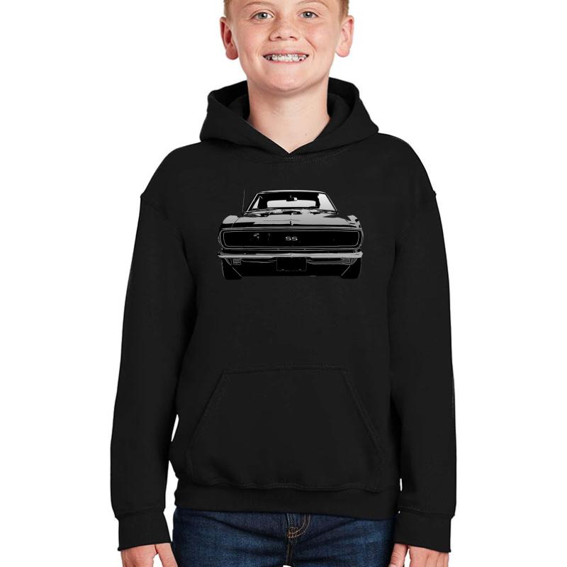 1968 Chevy Camaro Ss Youth Hooded Sweatshirt Boy Black