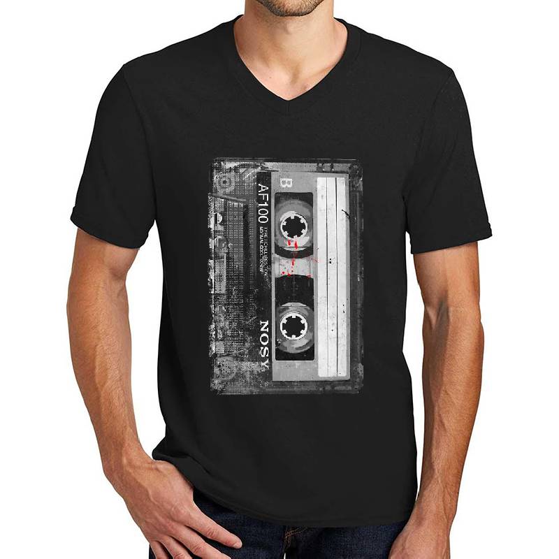 Grunge Cassette Tape (Vertical) Unisex T-shirts