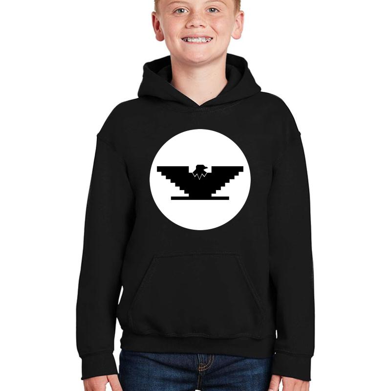 United Farm Workers Ufw Huelga Bird Chicano Labor Union Youth Hooded Sweatshirt Boy Black