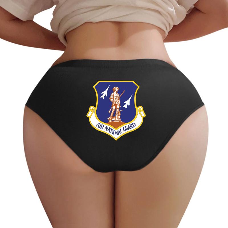 Air National Guard Military Veteran Air Force Patriotic Women Underwear Panties Women Black