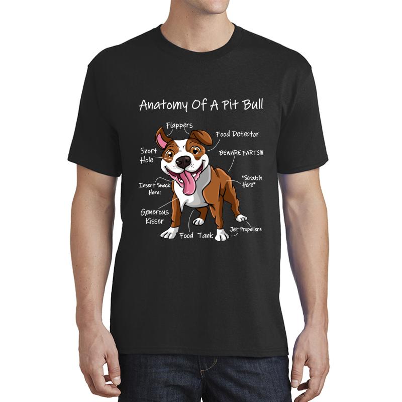 Anatomy Of A Pitbull Unisex T-Shirt Men Black