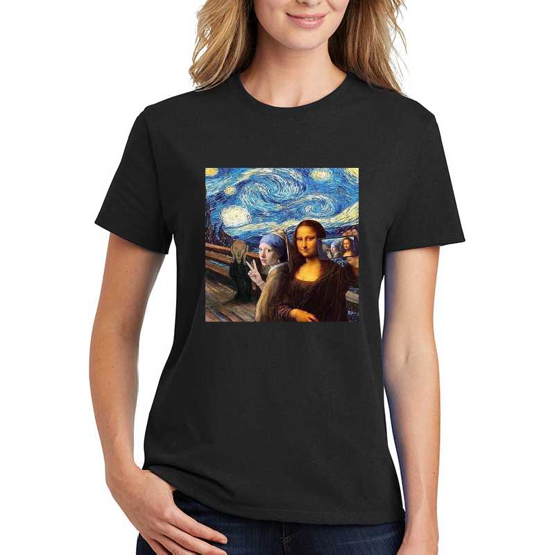 Scream And Selfie Of Four Classical Paintings Mash Up - Mona Lisa Girl ...
