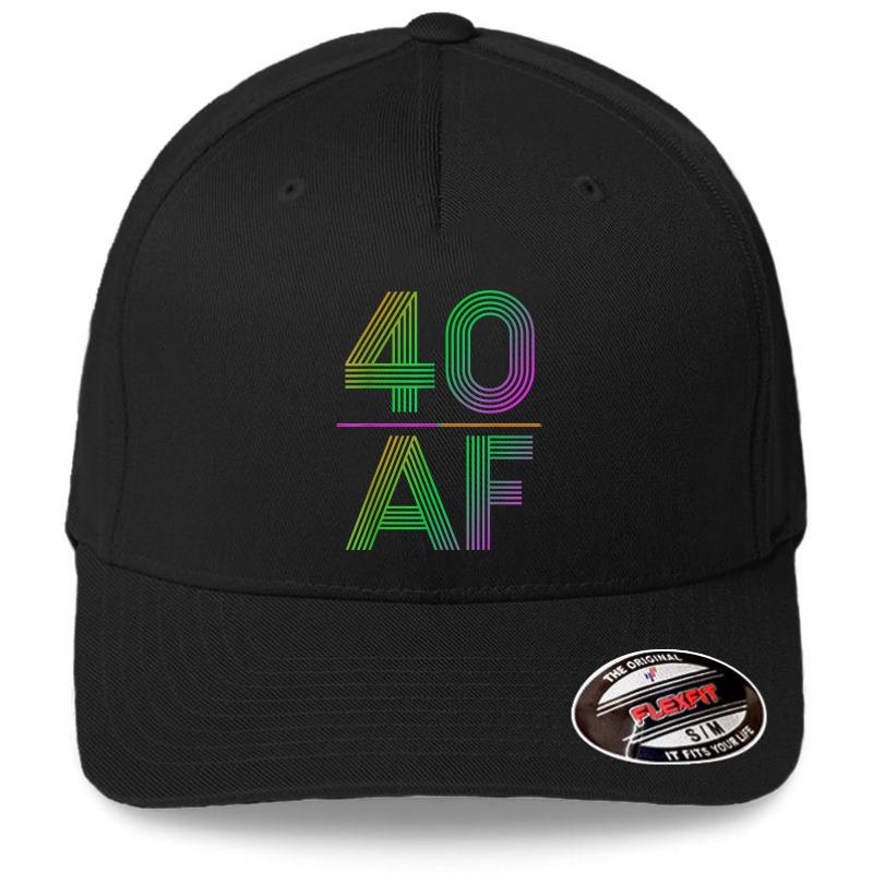 40 Af Vintage 40Th Birthday Gift Flexfit Baseball Cap  Black