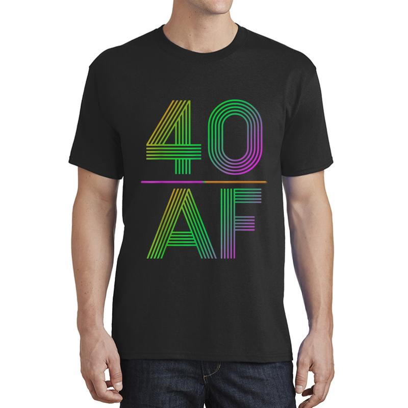 40 Af Vintage 40Th Birthday Gift Unisex T-Shirt Men Black