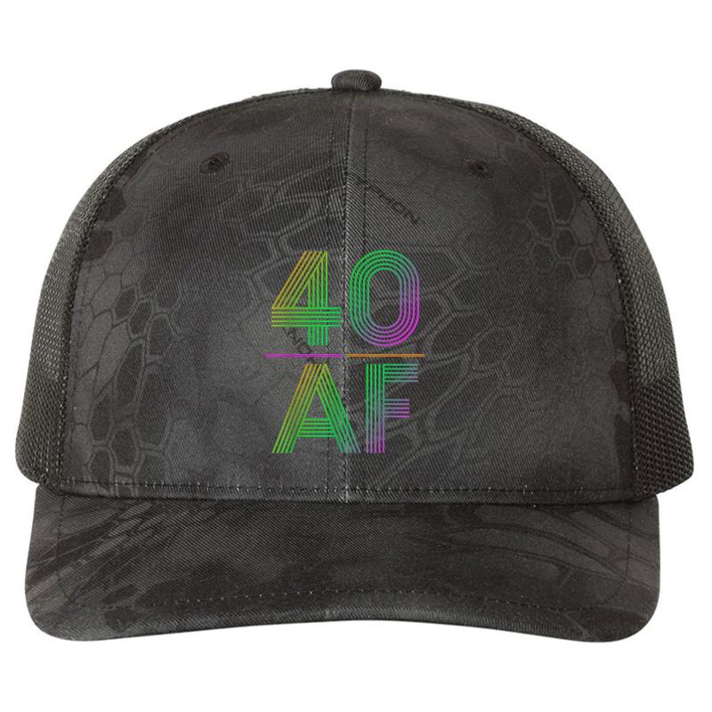 40 Af Vintage 40Th Birthday Gift Richardson Premium Trucker Snapback Cap  Kryptek Typhon Black