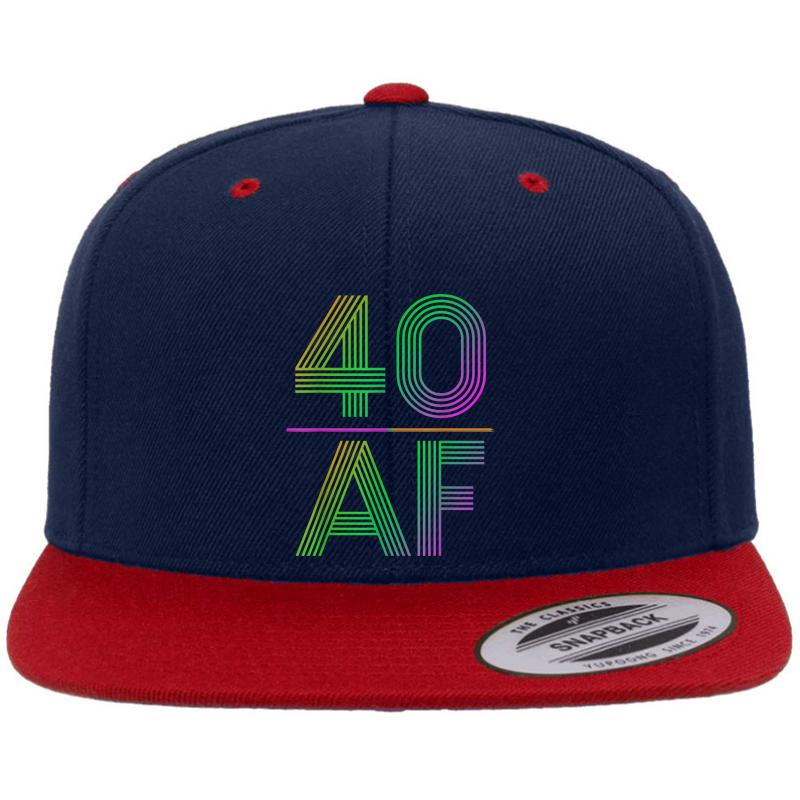 40 Af Vintage 40Th Birthday Gift Premium Flat Bill Snapback Cap  Navy