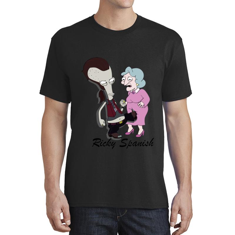 American Dad Roger Ricky Spanish Unisex T-Shirt Men Black