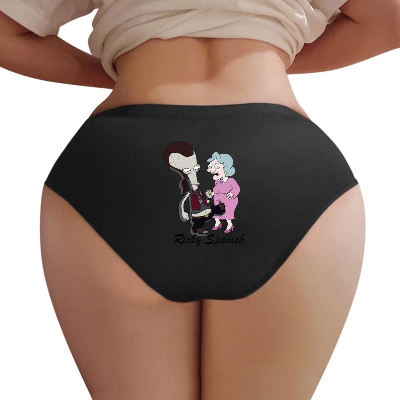 American Dad Roger Ricky Spanish Women Underwear Panties Women Black