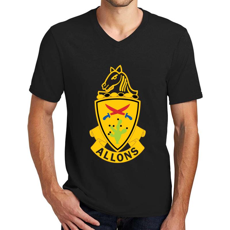 11Th Armored Cavalry Regiment Unisex V-Neck T-Shirt Men Black