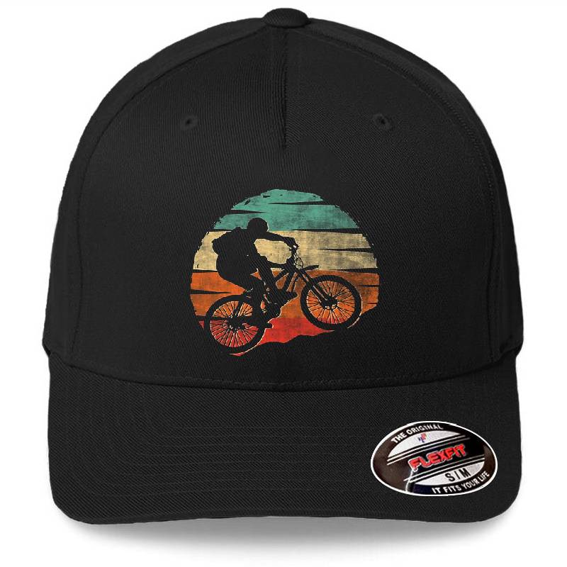 Mountain Bike Vintage MTB Premium Flat Bill Snapback Caps