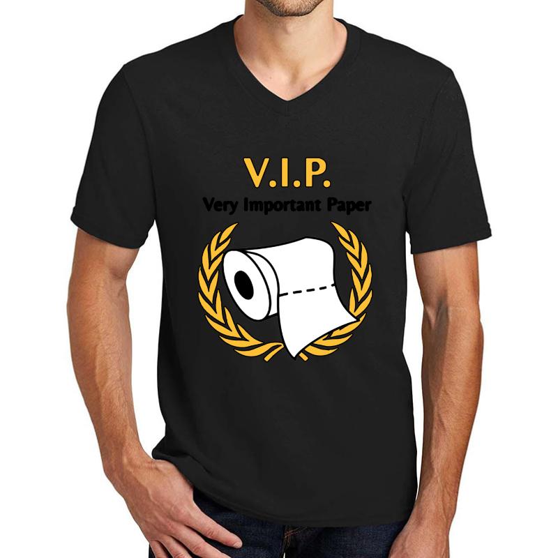 V.I.P. - Very Important Paper Unisex V-Neck T-Shirt Men Black