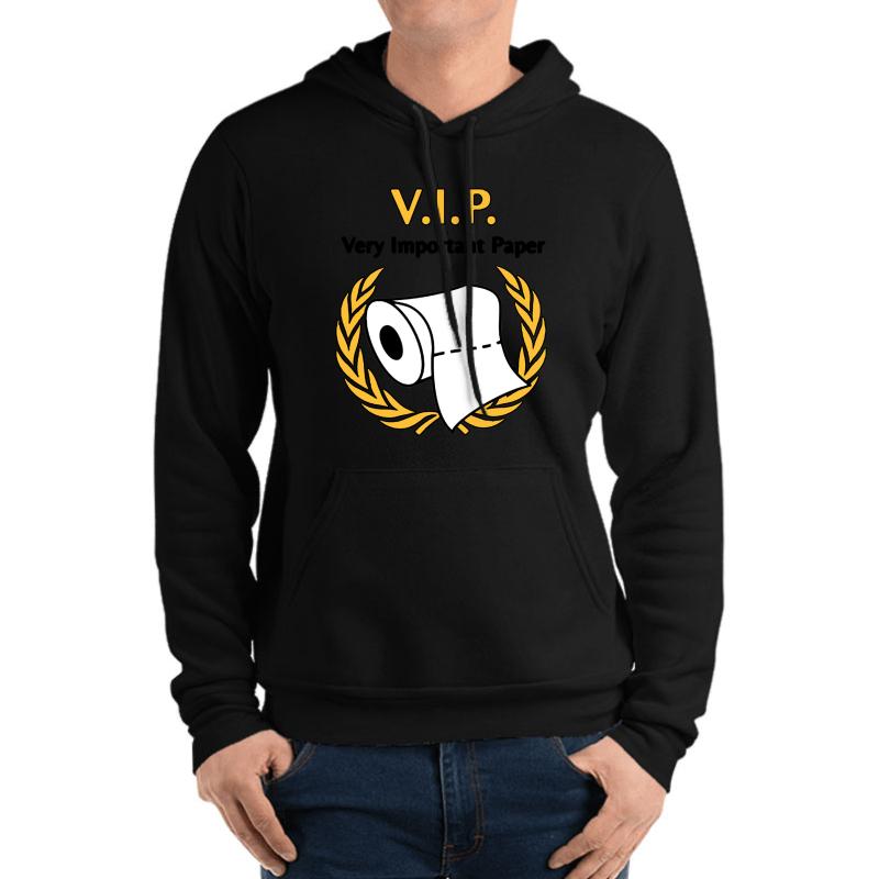 V.I.P. - Very Important Paper Unisex Hooded Sweatshirt Men Black