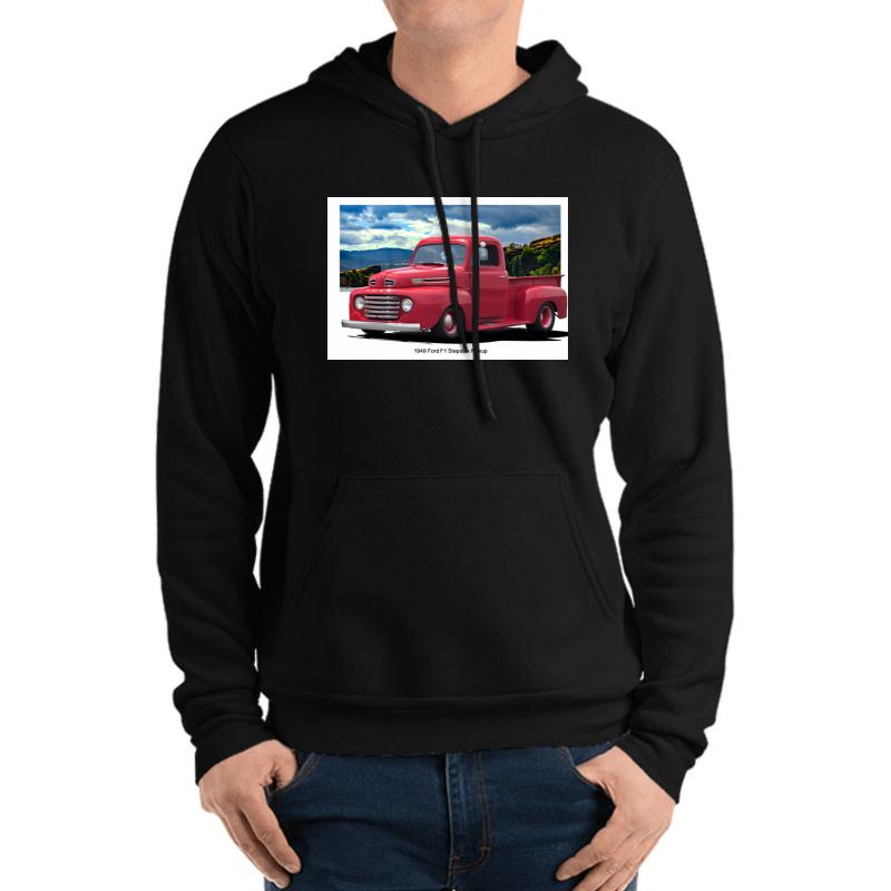 1949 Ford F1 Pickup Unisex Hooded Sweatshirt Men Black