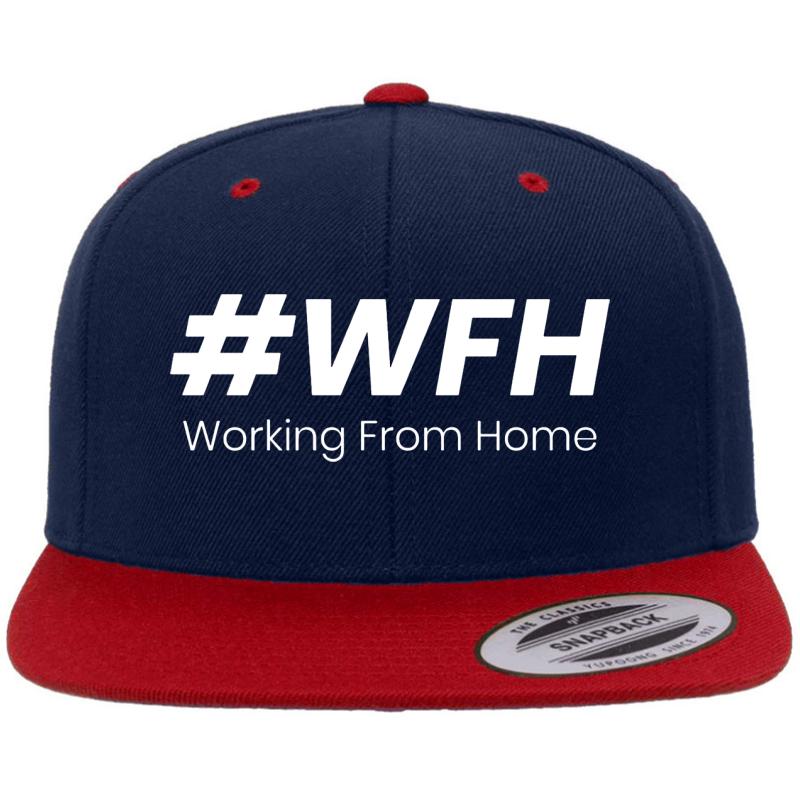 Wfh Premium Flat Bill Snapback Cap  Navy