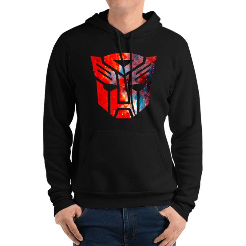 Transformers Galaxy Silhouette Logo Unisex Hooded Sweatshirt Men Black