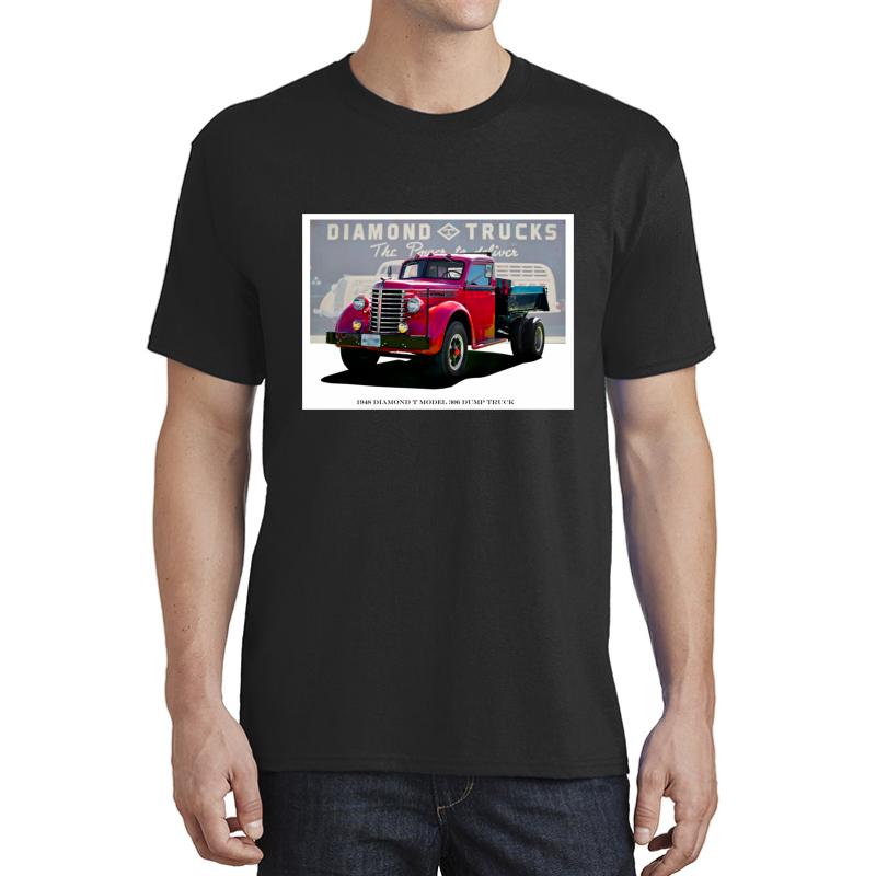 1948 Diamond T Model 306 Dump Truck Unisex T-Shirt Men Black