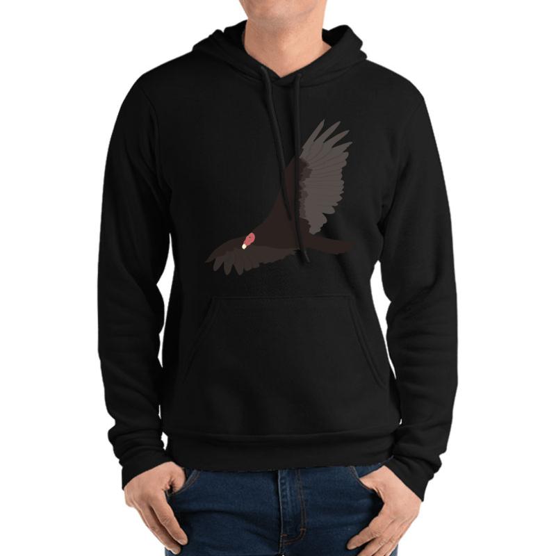 Turkey Vulture - Cathartes Aura Unisex Hooded Sweatshirt Men Black