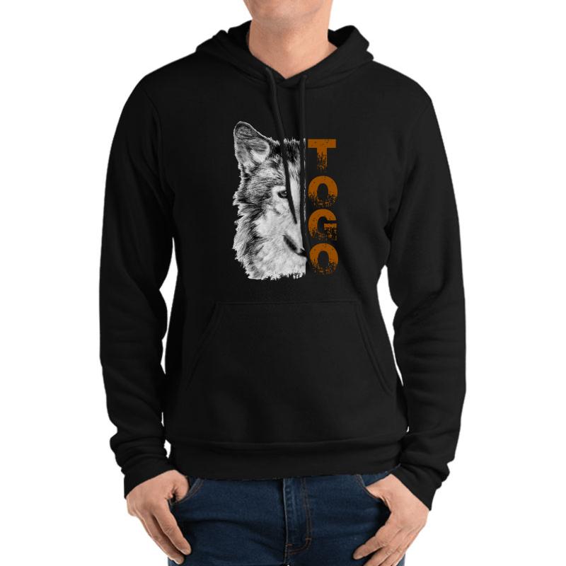 Togo Dog Unisex Hooded Sweatshirt Men Black