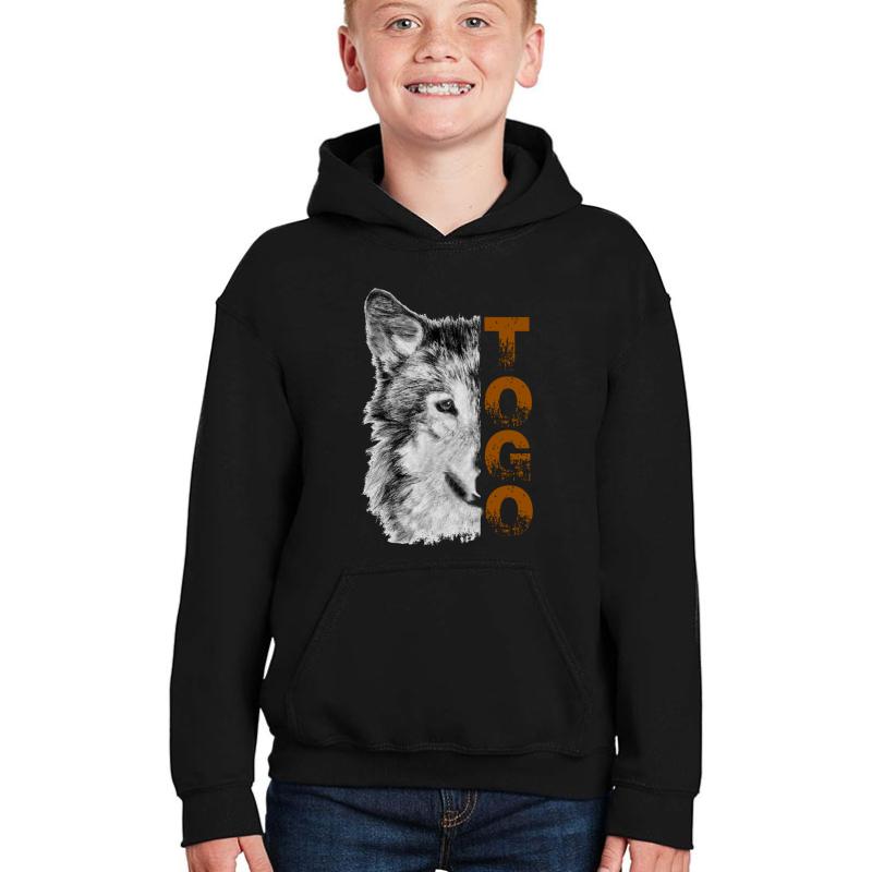 Togo Dog Youth Hooded Sweatshirt Boy Black