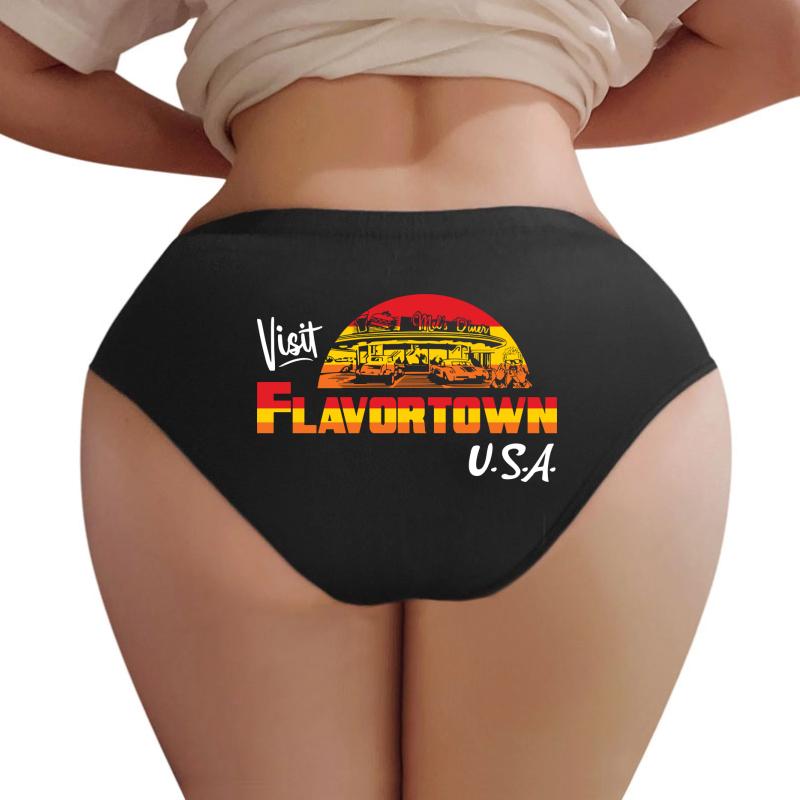 Visit Flavortown Usa Women Underwear Panties Women Black