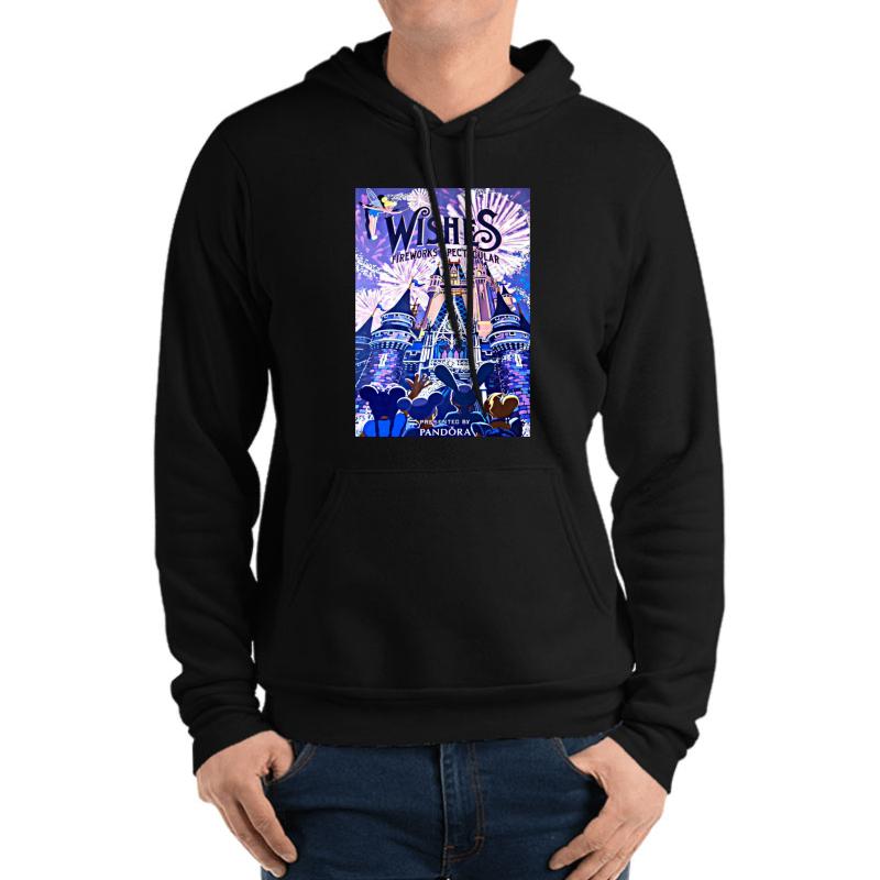 Wishes! Nighttime Spectacular Poster Unisex Hooded Sweatshirt Men Black