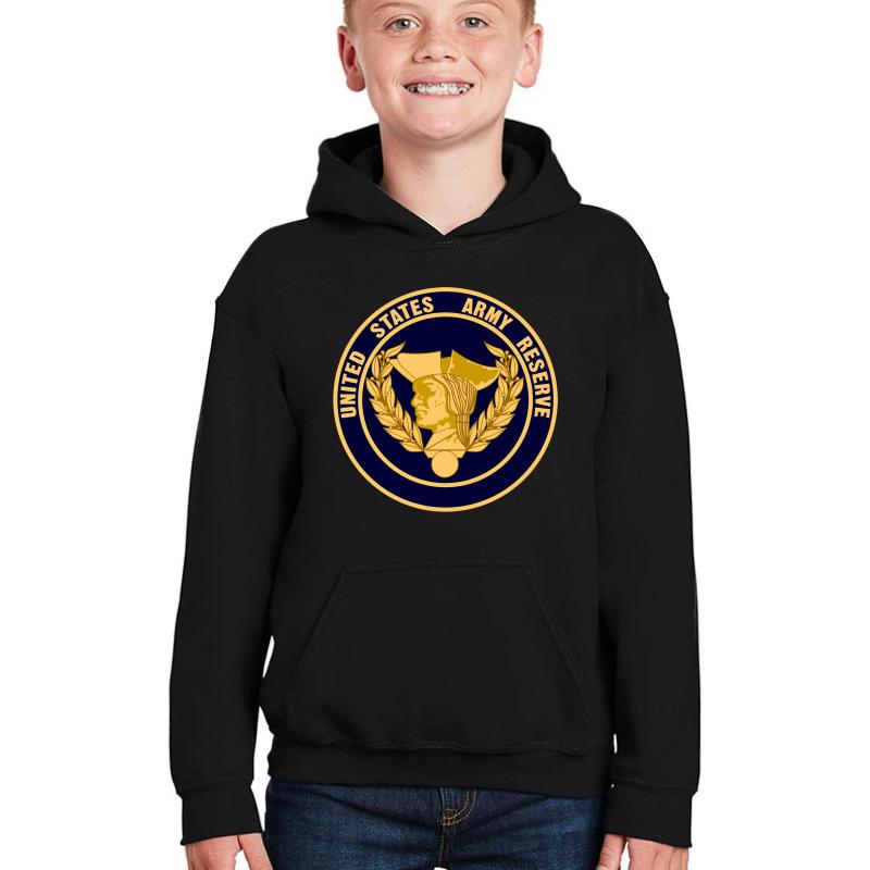 United States Army Reserve Insignia Youth Hooded Sweatshirt Boy Black