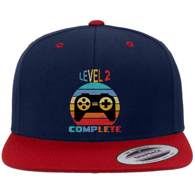 Level 2 Complete Vintage, 2nd Anniversary Gift, Funny 2 Year Anniversary, Fathers Day Gift, Anniversay Gifts for Husband, Gamer Dad Gift Flexfit Baseball Caps
