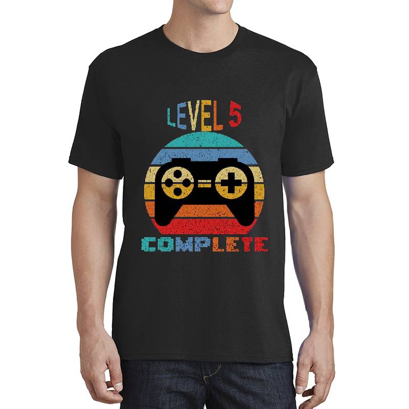 Level 5 Complete Vintage, 5th Anniversary Gift, Funny 5 Year Anniversary, Fathers Day Gift, Video Game Shirt, Anniversay Gifts for Husband, Gamer Dad Gift, Level 5 Premium Flat Bill Snapback Caps