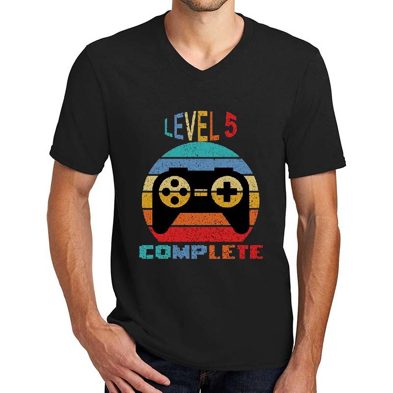 Level 5 Complete Vintage, 5th Anniversary Gift, Funny 5 Year Anniversary, Fathers Day Gift, Video Game Shirt, Anniversay Gifts for Husband, Gamer Dad Gift, Level 5 Premium Flat Bill Snapback Caps