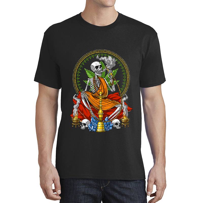 Skeleton Buddha Stoner Unisex Hooded Sweatshirts