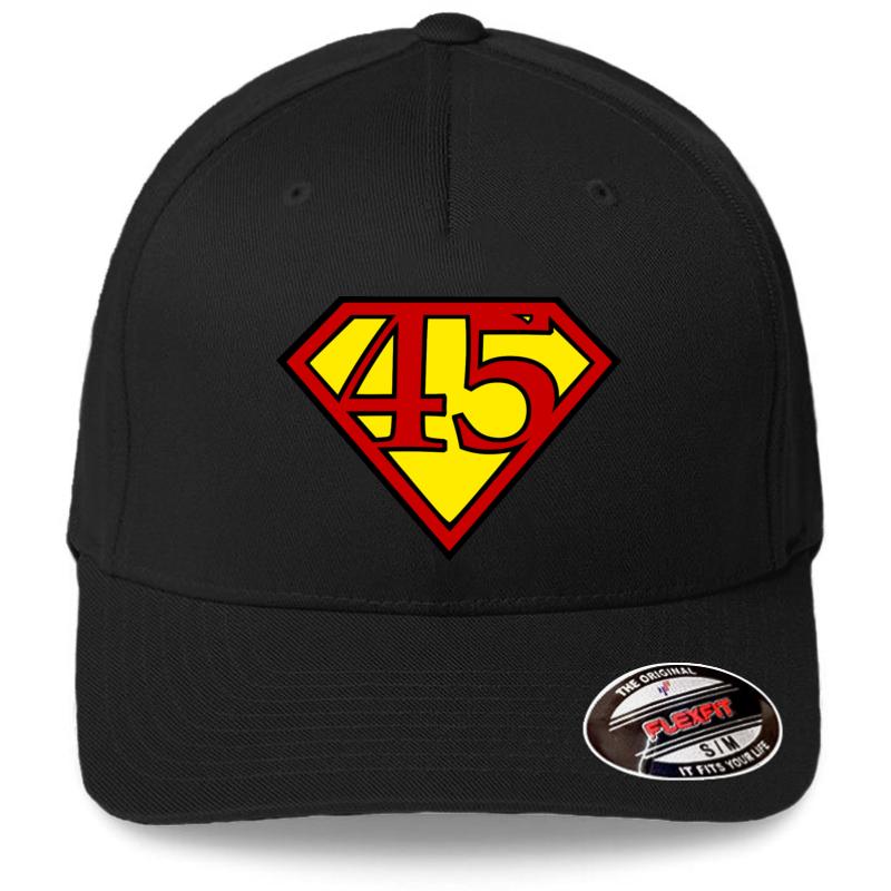 45Th President Super Trump Flexfit Baseball Cap  Black