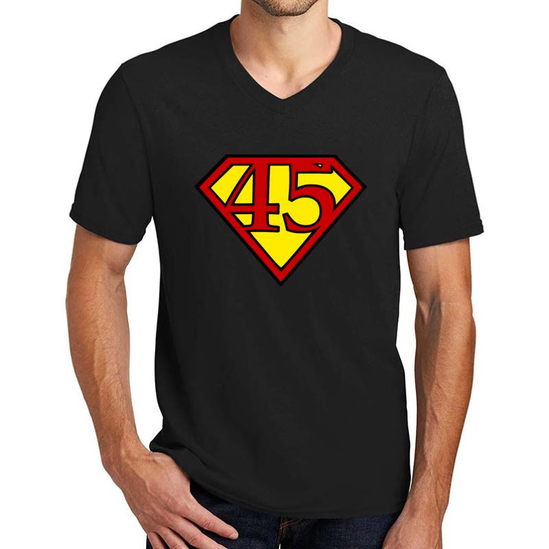 45Th President Super Trump Unisex V-Neck T-Shirt Men Black