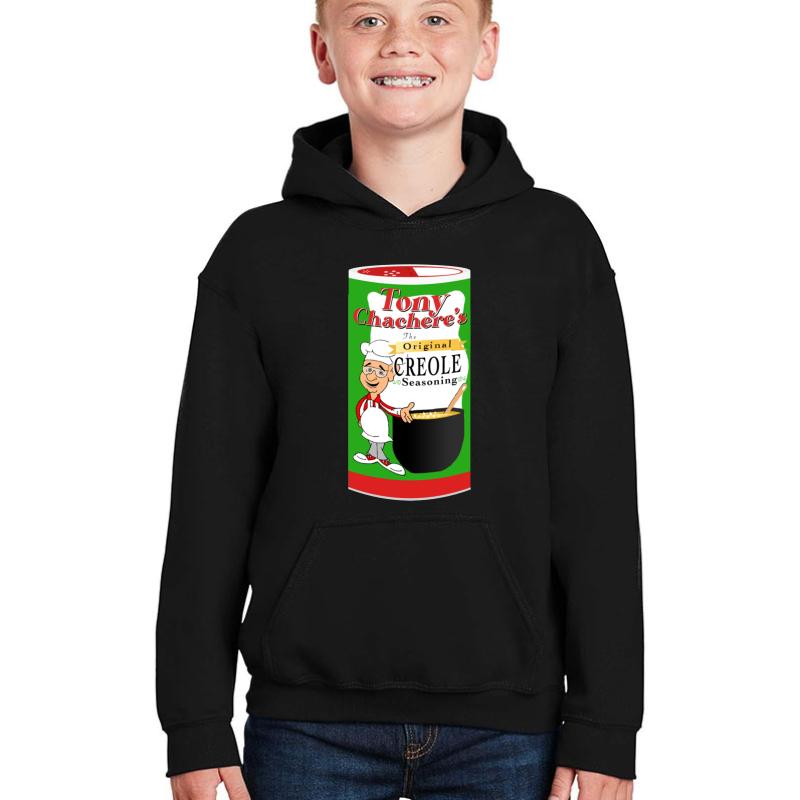 Tony Chachere's Youth Hooded Sweatshirt Boy Black