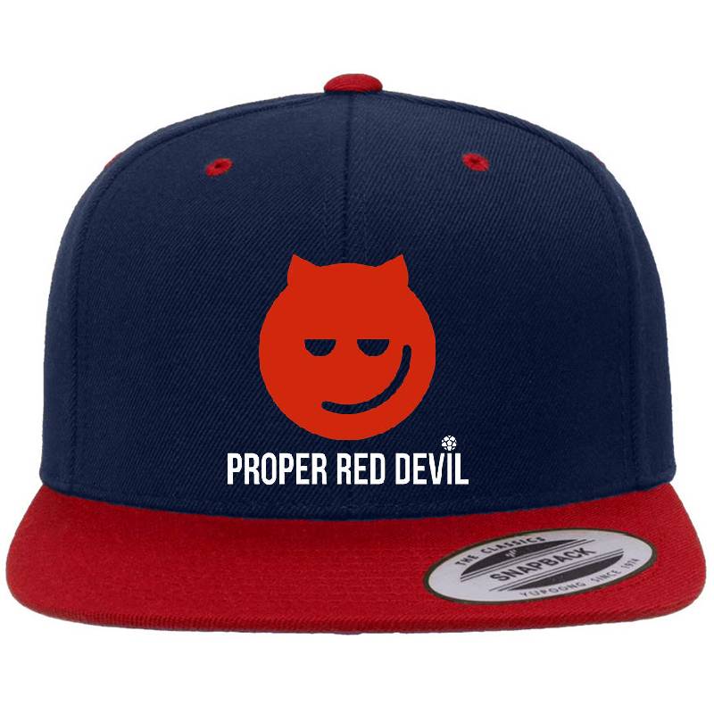 Manchester United Red Devil Black Flexfit Baseball Caps