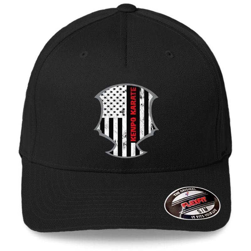 American Kenpo Karate Martial Arts Flexfit Baseball Cap  Black